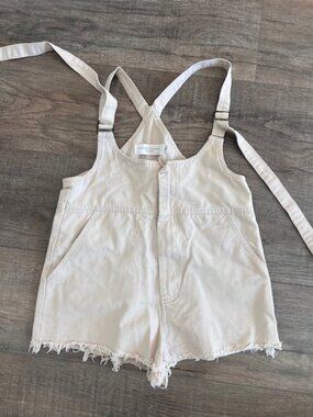 Nectar Clothing Cream Cropped Overall Jumper – Size S